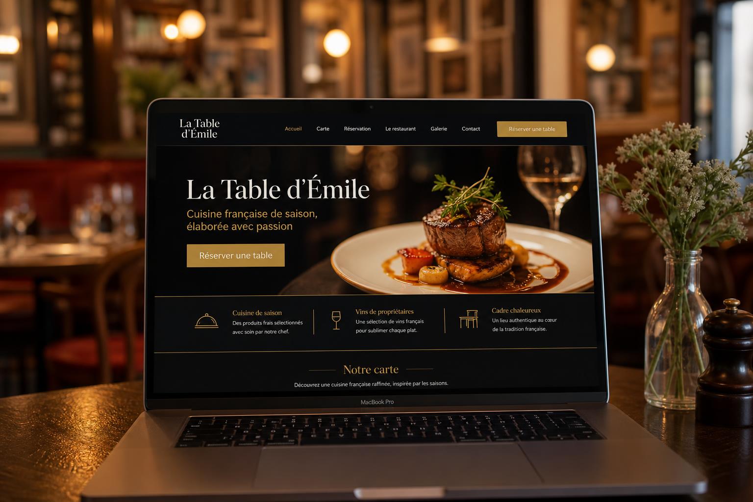 Aperçu du site La Table d'Émile